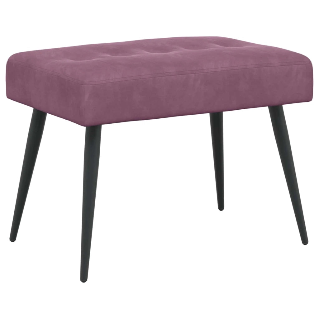 Panchina con bottoni imbottiti Viola 60 x 40 x 45 cm Velluto 42038514