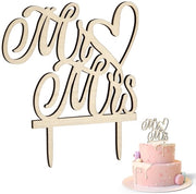 Decorazione per Torte di Matrimonio in Legno - Elegantemente Unica - Dimensioni 14,2x12,8cm