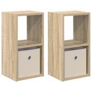 Set di 2 Comodini | Armadio da Notte | Mobiletto da notte con cassetto Rovere Sonoma 25,5 x 22 x 49,5 cm