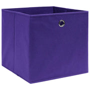 Contenitori 4 pz in Tessuto non Tessuto 28x28x28 cm Viola 325211