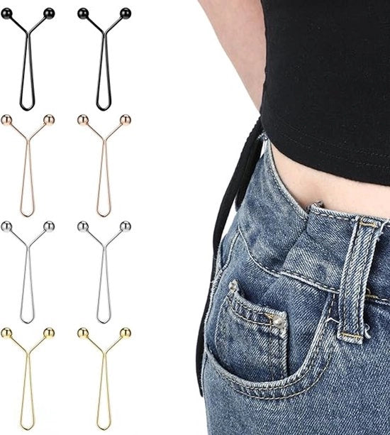 8 pezzi Correttore di Cintura a Spillo - Senza Saldatura - Per Jeans, Gonne e Abiti da Donna