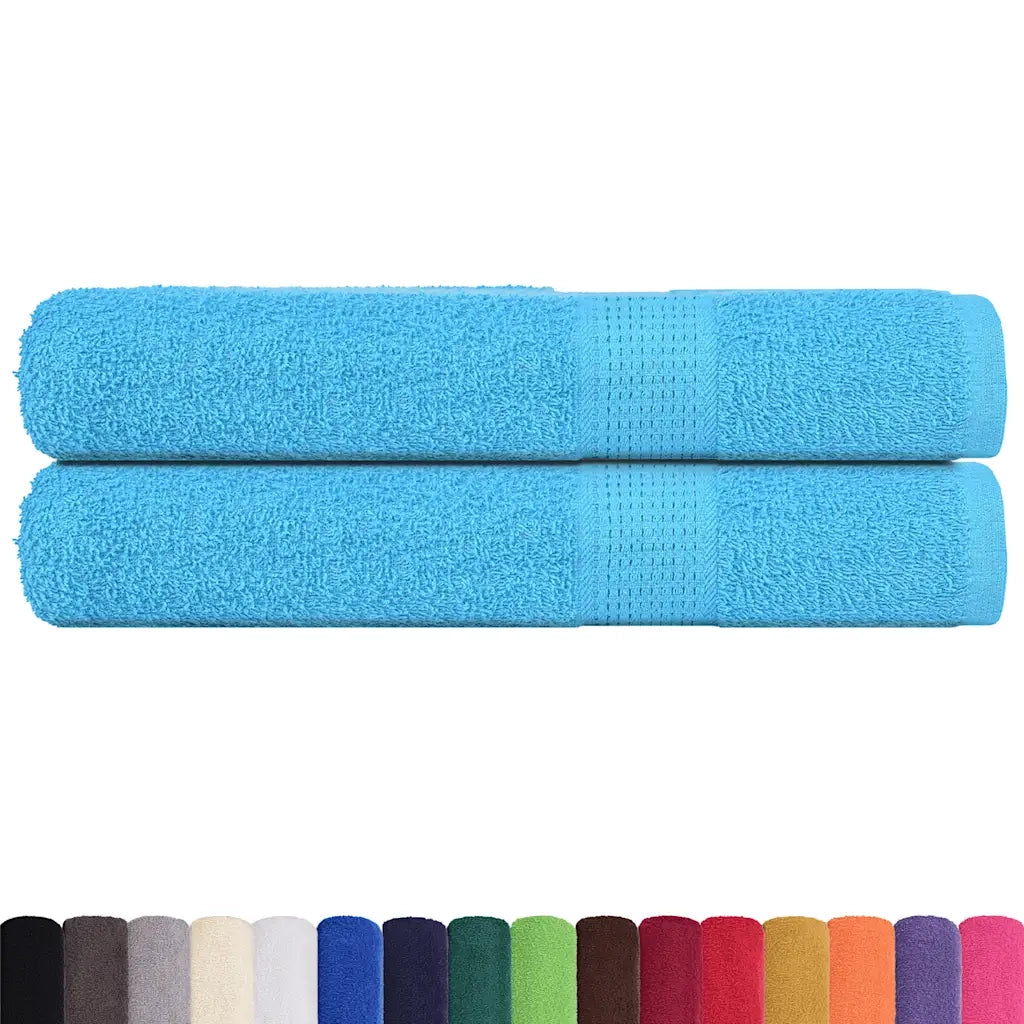 Asciugamani FROGN 2 pz Turchese 100x200 cm 360 g/m² 136986