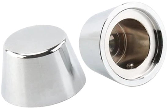 Copricapi motocicletta asmoer in alluminio - Installazione semplice - Cromato - Compatibile con Harley XL 1988-...