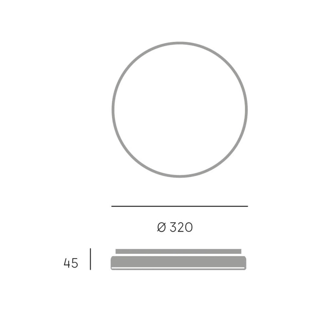 Plafoniera Per Esterni Interni Alluminio Grigio Led 28 W 2700 Lm 3000K Electra