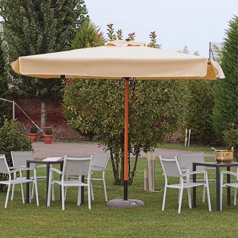 Ombrellone da giardino in legno BAGHERIA, con palo centrale - Ombrellone Da Giardino In Legno Bagheria, Con Palo Centrale Quadrato 4 X 4 Mt  Misure: 2 X 2 m