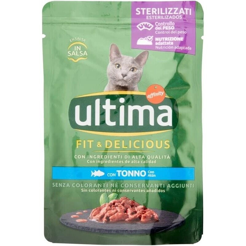 ULTIMA CAT BOCCONCINI PER GATTI STERILIZZATI IN BUSTINA DA 85 GR AL TONNO