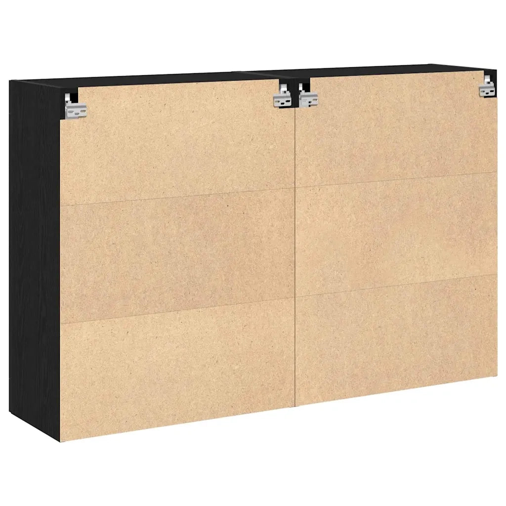 Armadi da Parete 2 pz Rovere Nero 69,5 x 34 x 90 cm CFW4371140