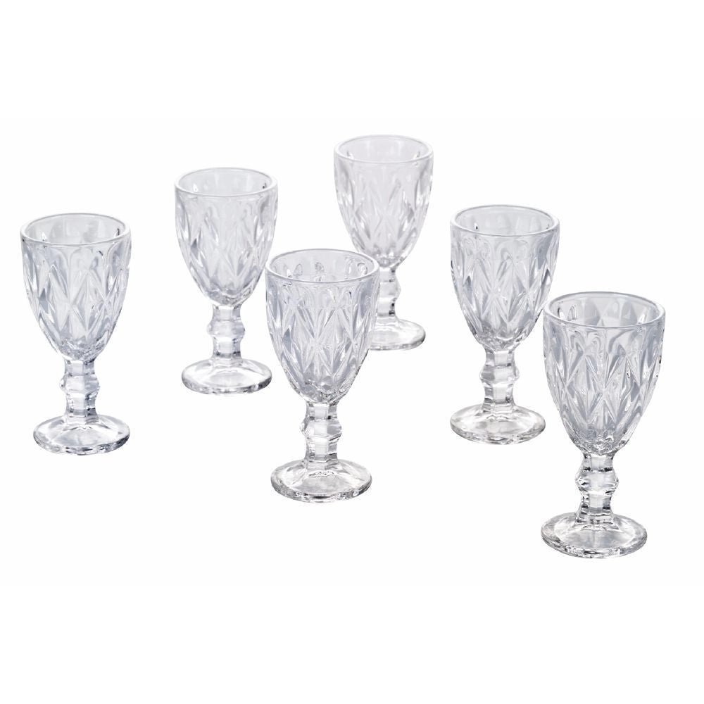 Villa d'Este Home Tivoli 5909854 Prisma Set 6 Bicchierini da Liquore in Vetro 40 ml colore Trasparente