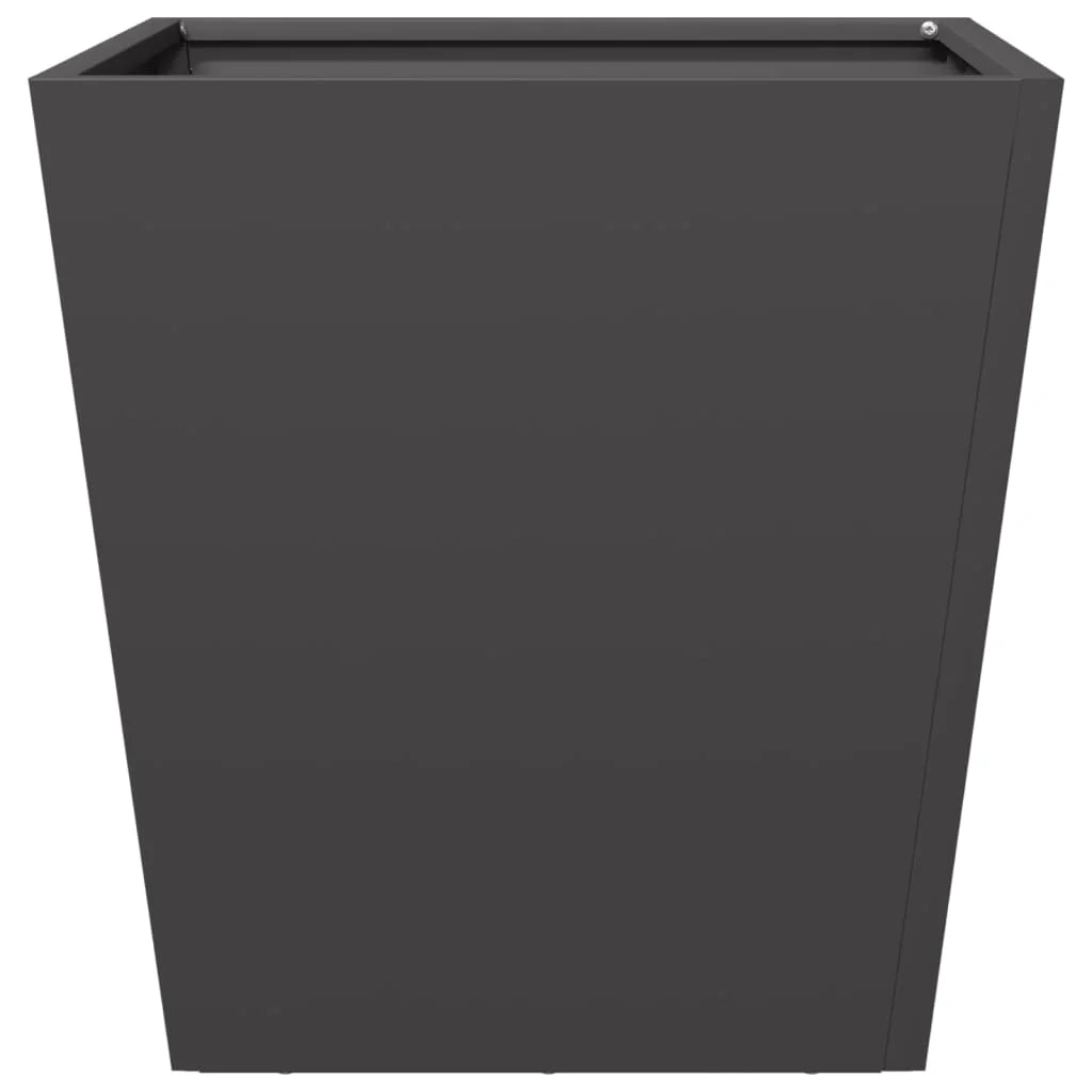 Fioriera rialzata per piante fiori patio giardino 40 x 40 x 40 cm acciaio nero 02_0037541