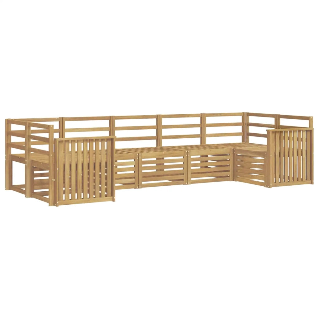 Set di divani da esterno 7 pcs Bianco 304 x 128,5 x 73 cm 3392429