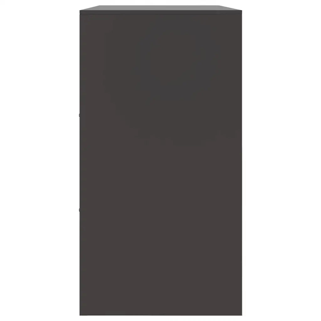 Credenza-Buffet-Armadio da cucina Nera 99x39x73 cm in Acciaio 809294