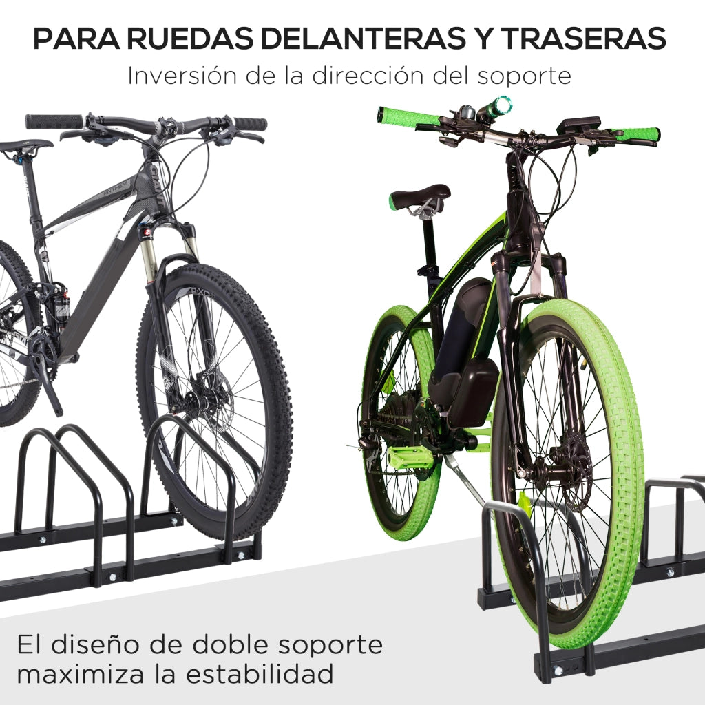 Portabiciclette per 3 Bici ¨C Zephmum ¨C Acciaio 76x33x27 cm Nero
