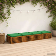 Cuscini per Sedia in 4 Pezzi SOEST 4 pz 100% Poliestere Verde 945032