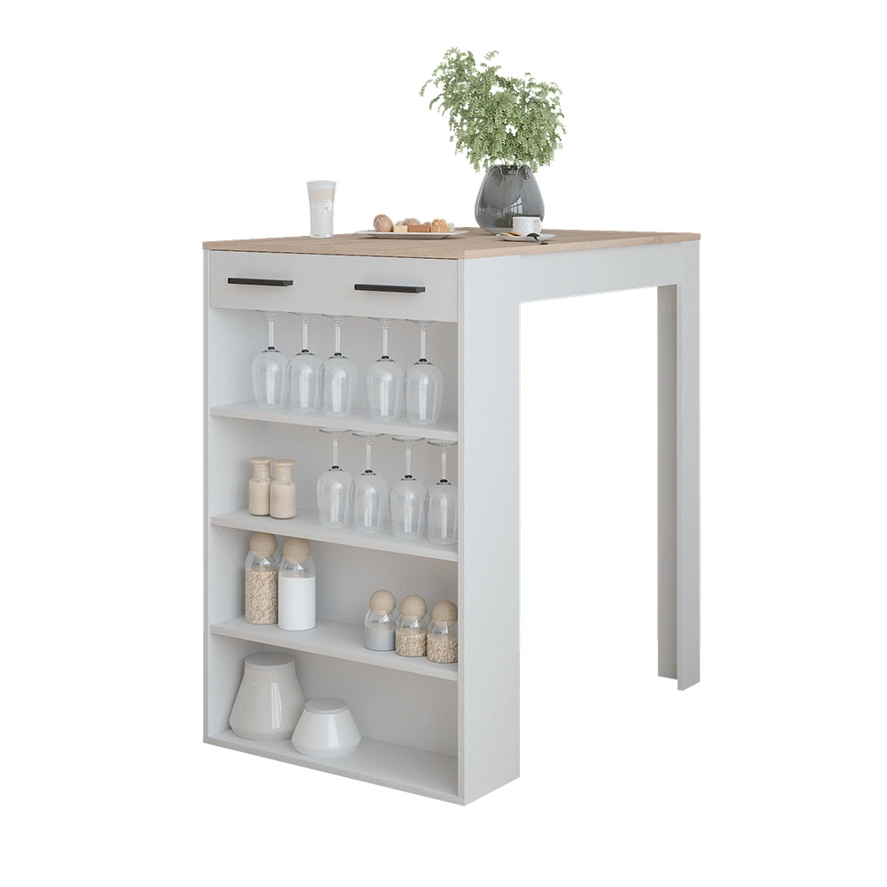 Vicco tavolo bar alto Bianco/Sonoma 67 x 100 cm Tavolo da bar