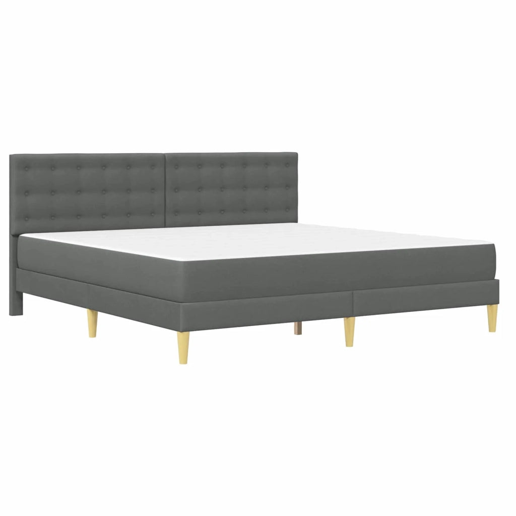 Struttura letto con materasso Grigio scuro Tessuto 3415266
