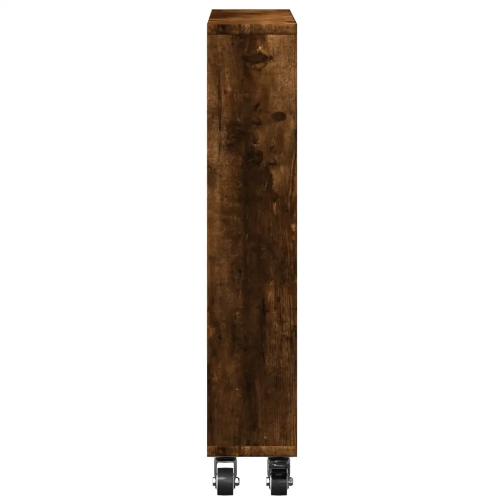Carrello Stretto Rovere Fumo 48x13x68 cm in Truciolato 855227