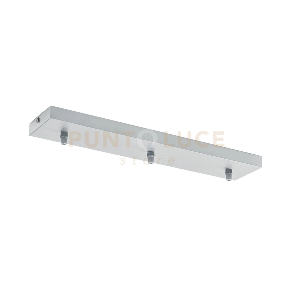 GSOB45- ROSONE 3 FORI RETTANGOLARE GRIGIO CEMENTO IN METALLO PIU' ACCESSORI INCLUSI 47CM