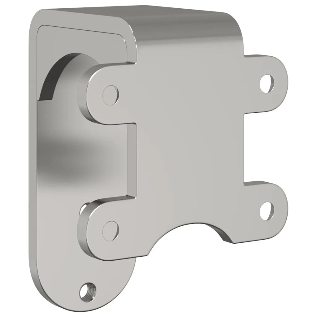 Staffe Bypass Porta della Fienile 4 pz Guide Tonde Acciaio Inox 4009761
