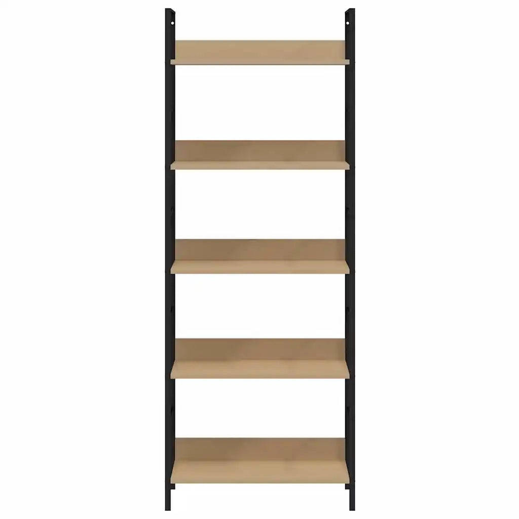 Scaffale Libri 5 Ripiani Rovere 60x27,6x158,5 Legno Multistrato 288227