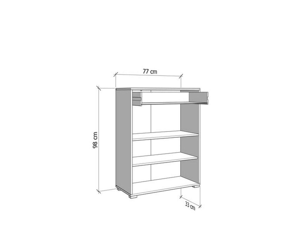 Torrice, Mobile da Ingresso un Cassetto, 77x35x98h cm Bianco Crema