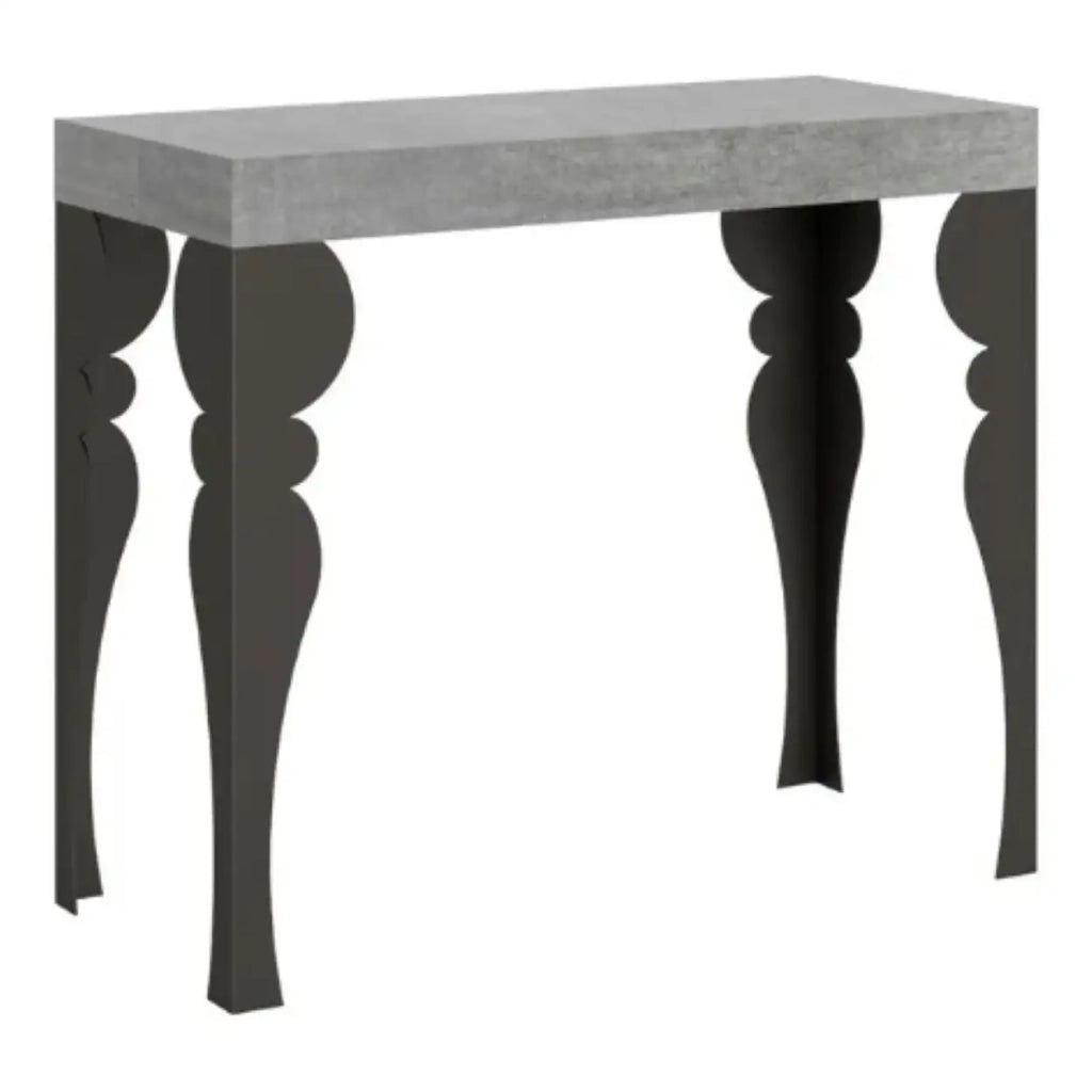 Consolle allungabile 90x40/196 cm Paxon Small Premium cemento gambe antracite