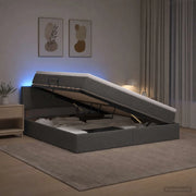 Letto con contenitore LED e materasso Grigio Scuro 180 x 200 cm 3459079