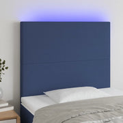 Testiera a LED-Testata con LED Blu 80x5x118/128 cm in Tessuto 332972