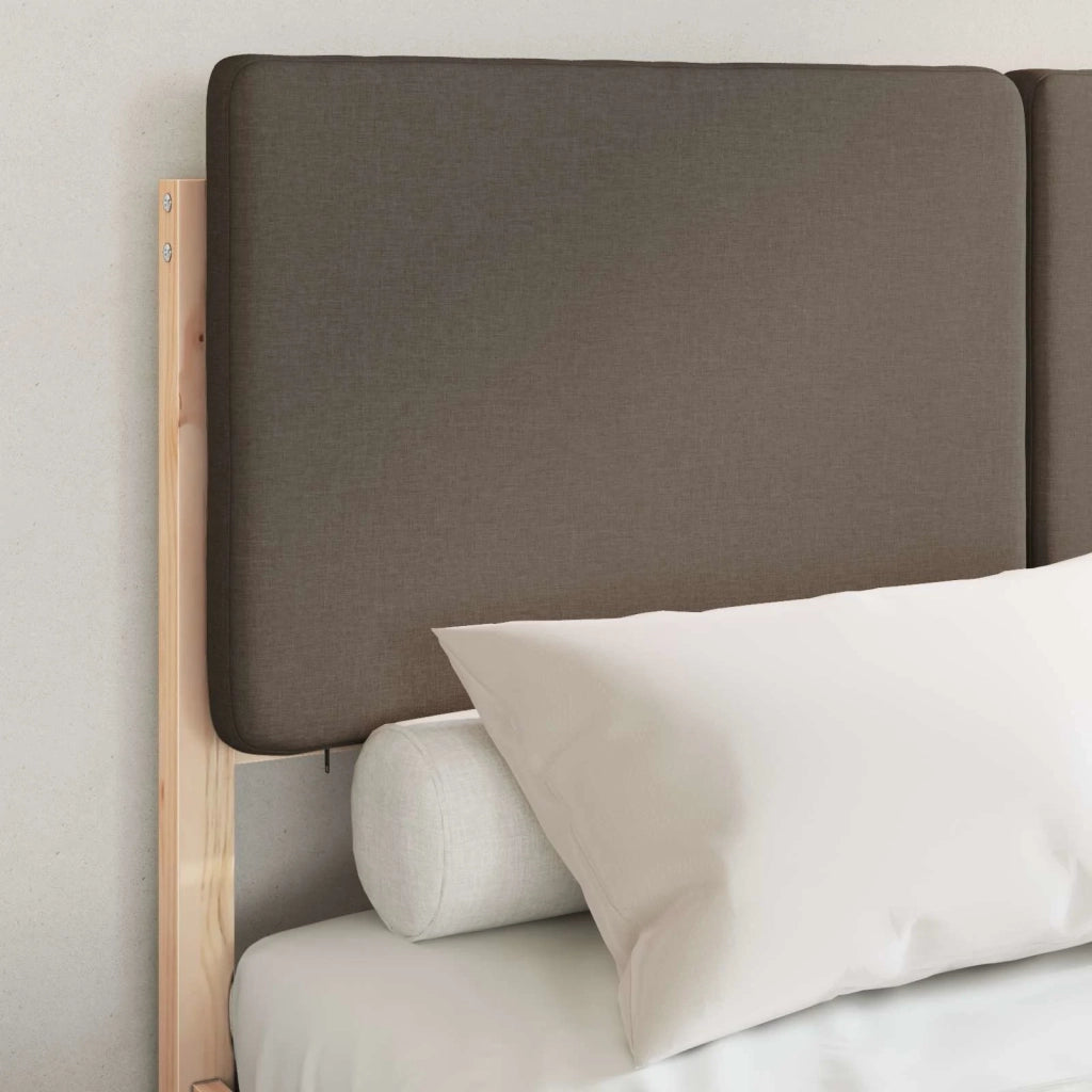 Letto con Testiera Rivestita Talpa 120 x 190 cm Pino massello