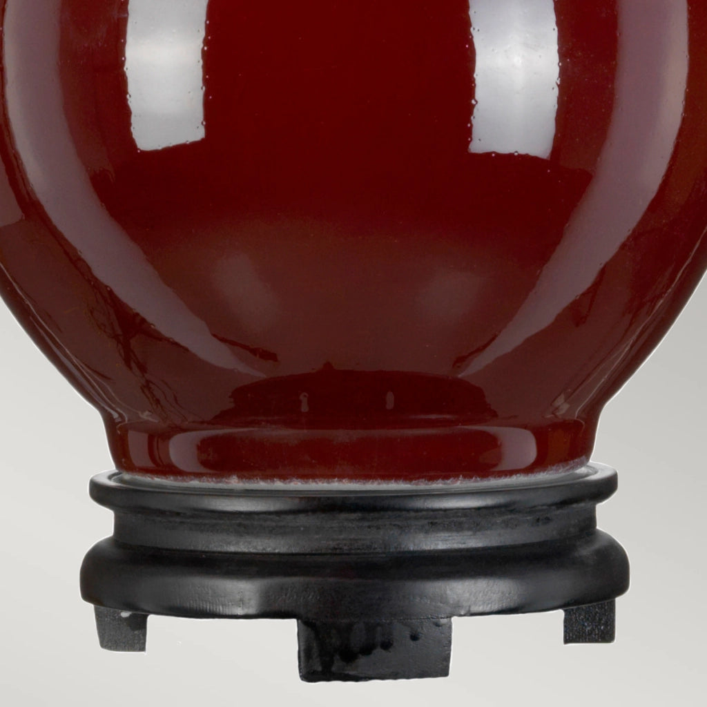 Lampada da tavolo in ceramica rossa Harbin E27 60W D. Lightbox
