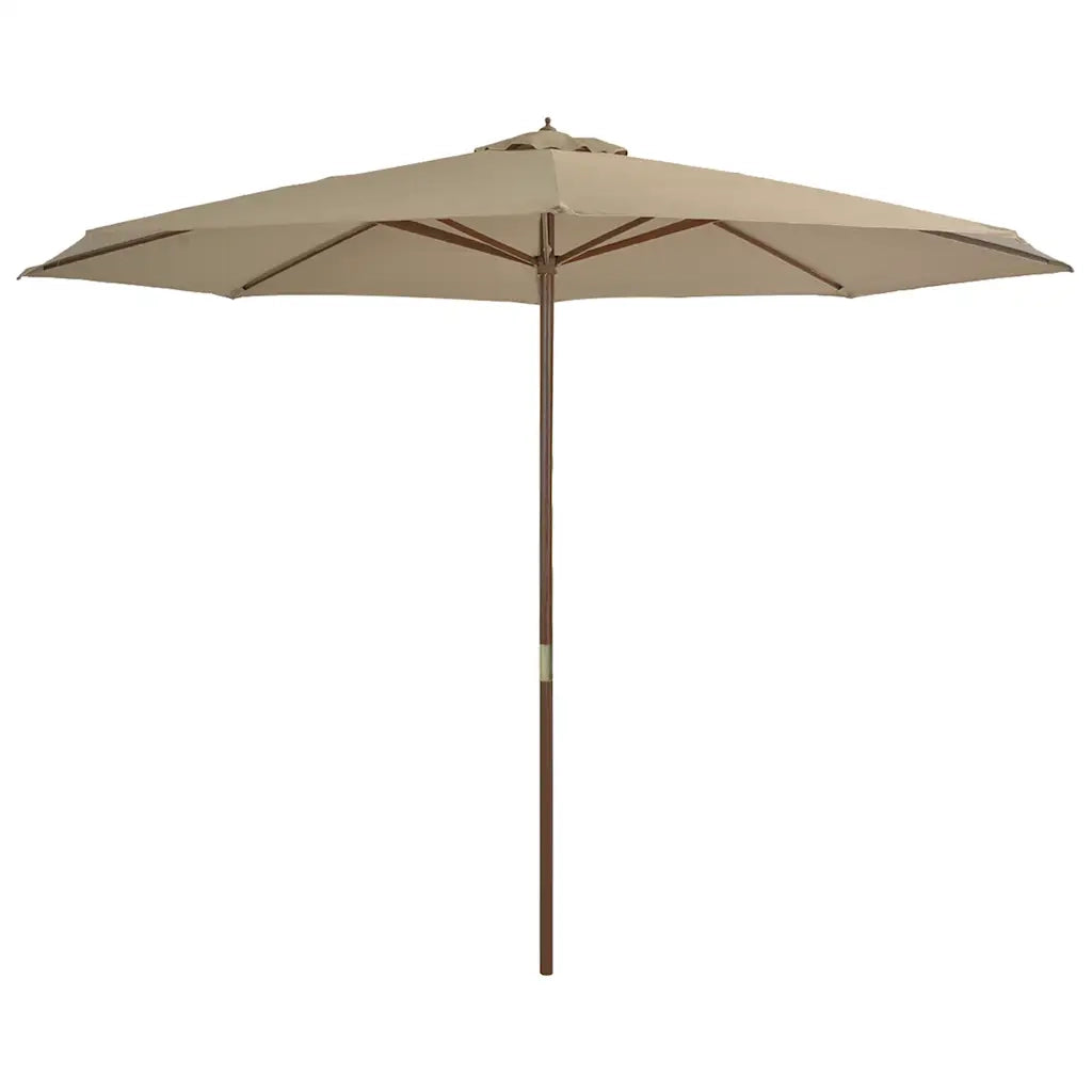 Ombrellone da Esterni con Palo in Legno 350 cm Grigio Talpa 44530