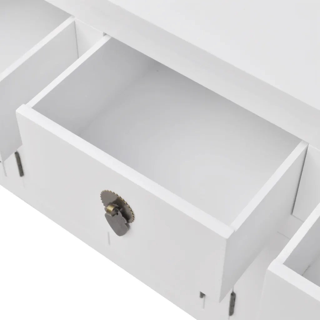 Credenza-Buffet-Armadio da cucina in Stile Cinese in Legno Massello Bianca