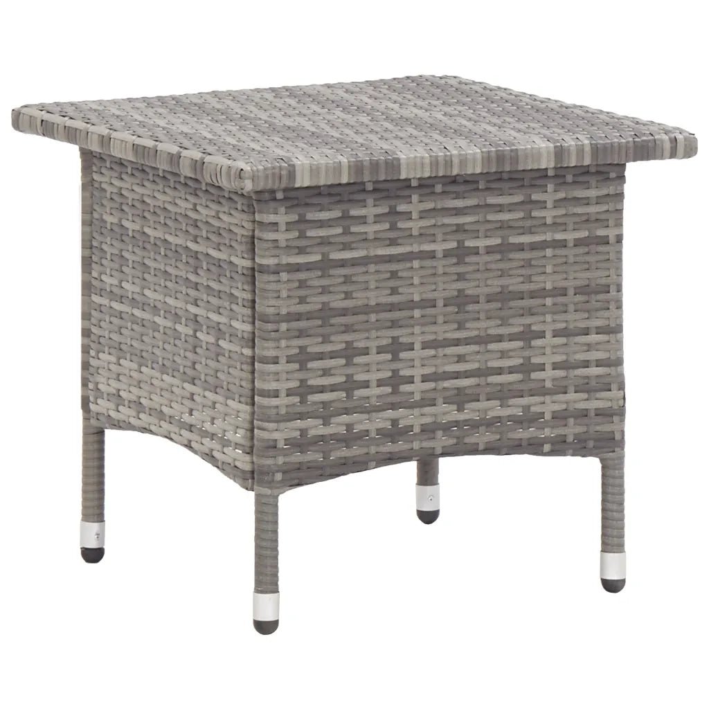 Tavolino da TÃ¨ Grigio 50x50x47 cm in Polyrattan cod mxl 51479