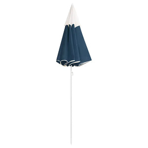 Ombrellone da Giardino con Palo in Acciaio Blu 180 cm 315541