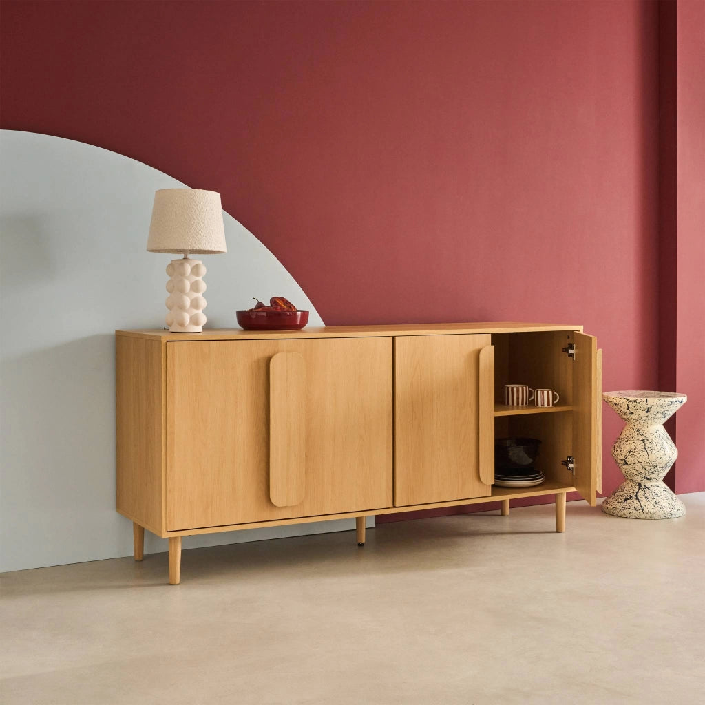 Credenza vintage effetto legno 4 ante 150cm