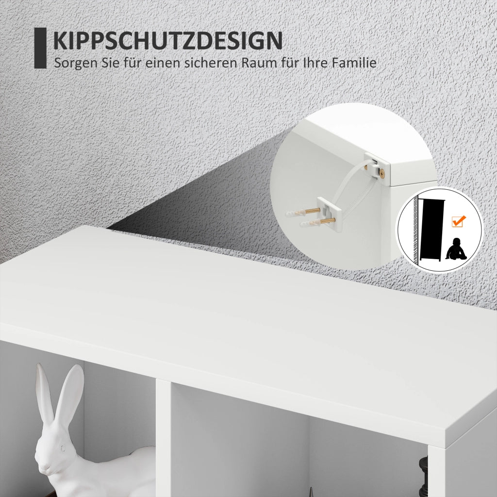Libreria a 5 ripiani in legno ¨C zephmum ¨C bianco 60x24x30 cm