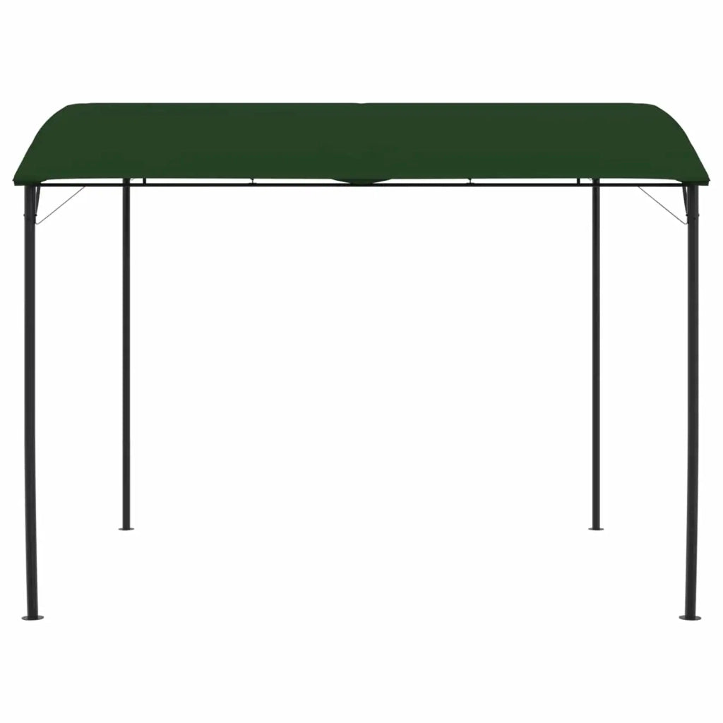 Gazebo 3 x 3 x 2,55 m Verde Tessuto e Alluminio 180 gsm