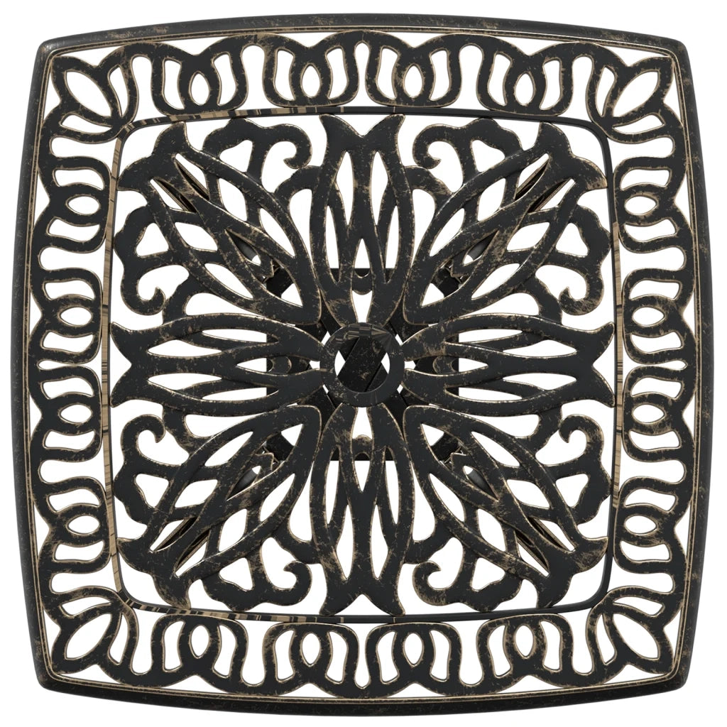 Tavolo da Giardino Bronzo 53x53x53 cm in Alluminio Pressofuso