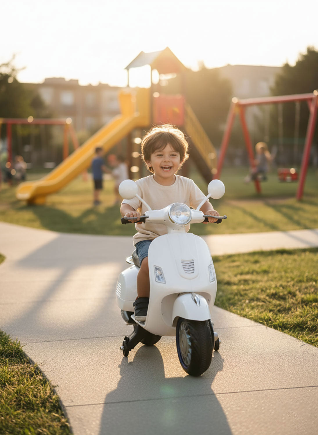 Scooter Elettrico per Bambini Happy 12V Bianco
