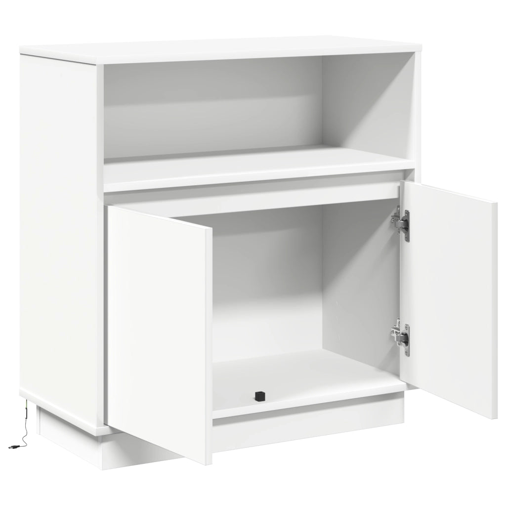 Mobile con LED Bianco 71x34,5x75 cm Legno Ingegnerizzato