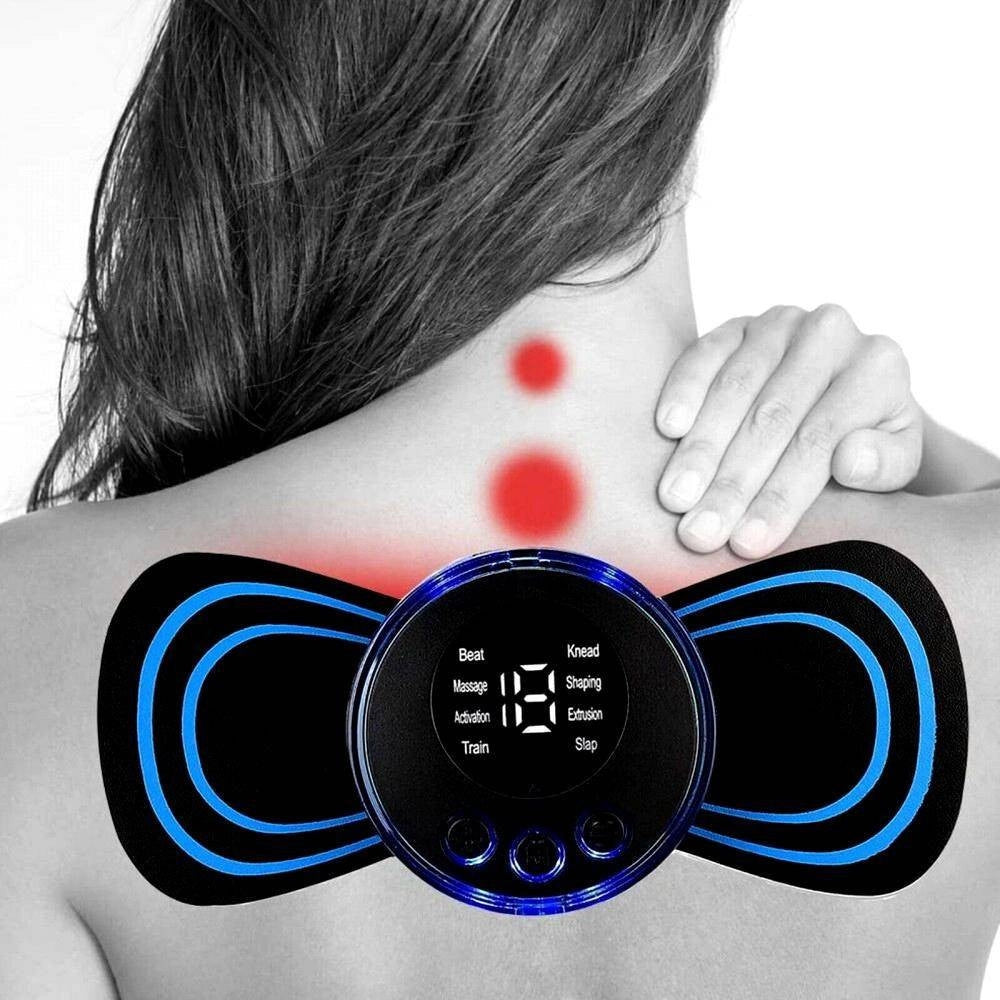 Trade Shop - Massaggiatore Cervicale Elettrostimolatore Mini Portatile Massaggio Collo -
