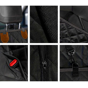 Fudajo Coprisedile posteriore auto per cani 137x147cm Protezione divisibile con zip per sedile