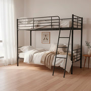 Letto a castello in metallo Monza colore nero 199x86.5x159.5