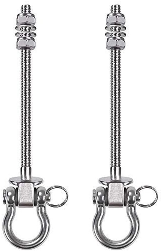 Sostegno oscillante per pesi - Haken pesanti - M10x170mm - Filo anticorrosivo - Resistente alle alte temperature - Acciaio inossidabile - 2 pezzi - Sostegno per pesi oscillante