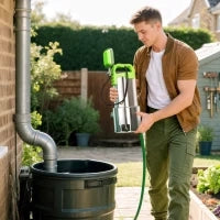 Pompa di Drenaggio per Acque Sporche, Capacità 18000 L/h, 1100 W, 16x14x27 cm, Verde