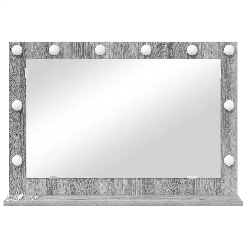 Specchio da Vanità Grigio Sonoma 80 x 55 x 18 cm Rettangolare 868298