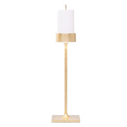 Perpetua Lampada da Tavolo Senza Fili a un Braccio, Versione Alta con Batteria Rimovibile, Finitura Foglia Color Oro, Design in Alluminio IP54