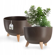 Vaso da giardino KADAX con gambe per fiori, grande ciotola rotonda da 33 cm