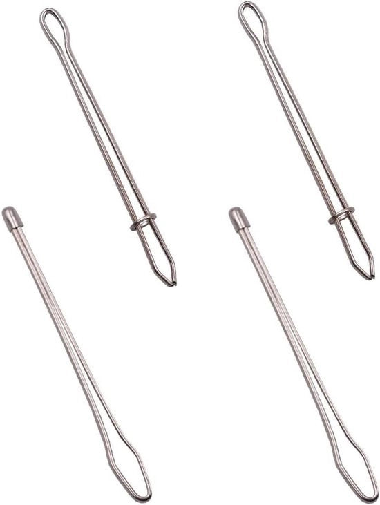 Impianto di inserimento per cavi e cinture - set da 4 pezzi - strumento multifunzionale per uso domestico e DIY - aghi in acciaio con viti per agevolare l'inserimento - facile da utilizzare e stabile