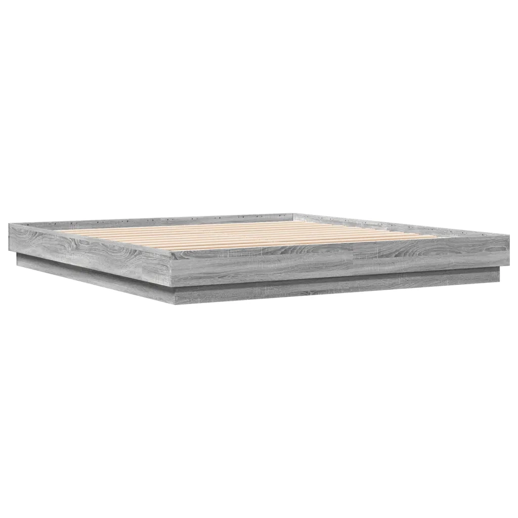 Giroletto-Struttura Letto Grigio Sonoma 180x200 cm in Legno Multistrato 691919