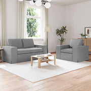 Set di divani 2 pcs Grigio chiaro 162 x 80 x 82 cm Tessuto